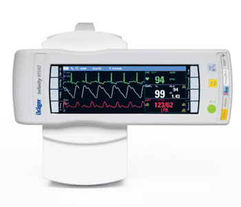 Image: The Draeger Infinity M540 handheld patient monitor (Photo courtesy of Draeger Medical Systems).